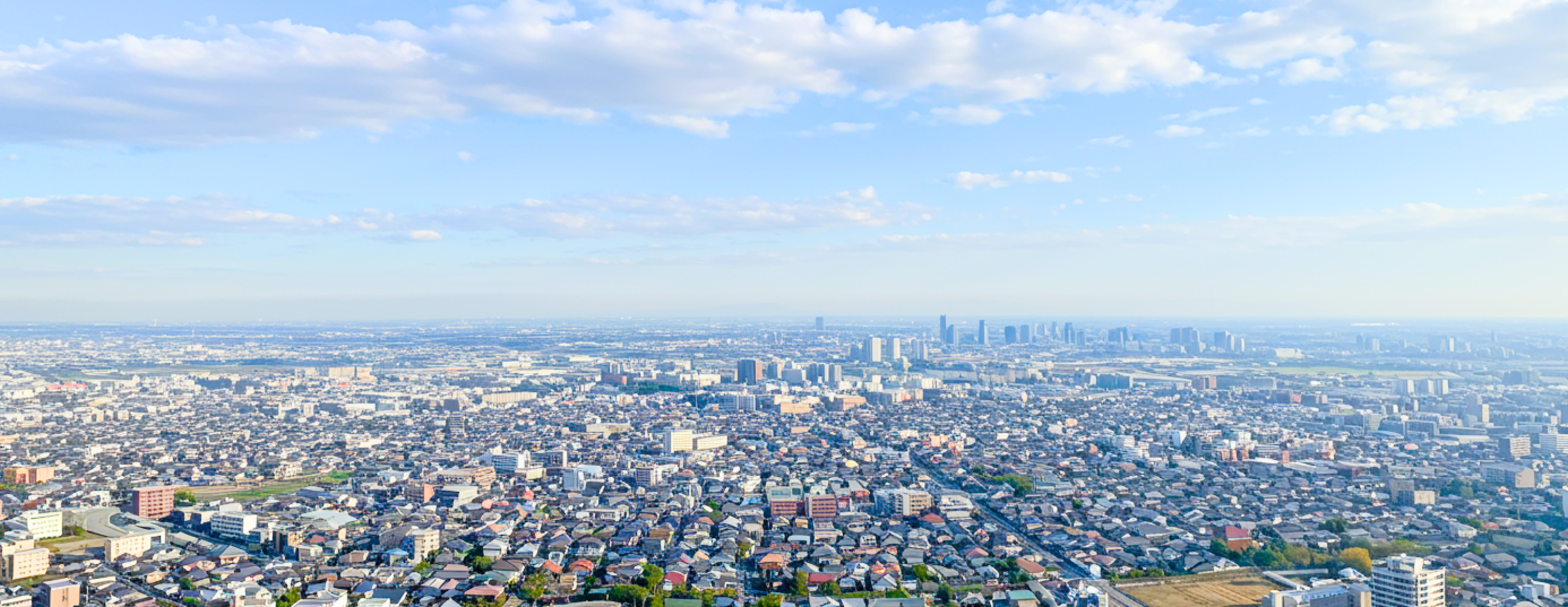 都市の航空写真